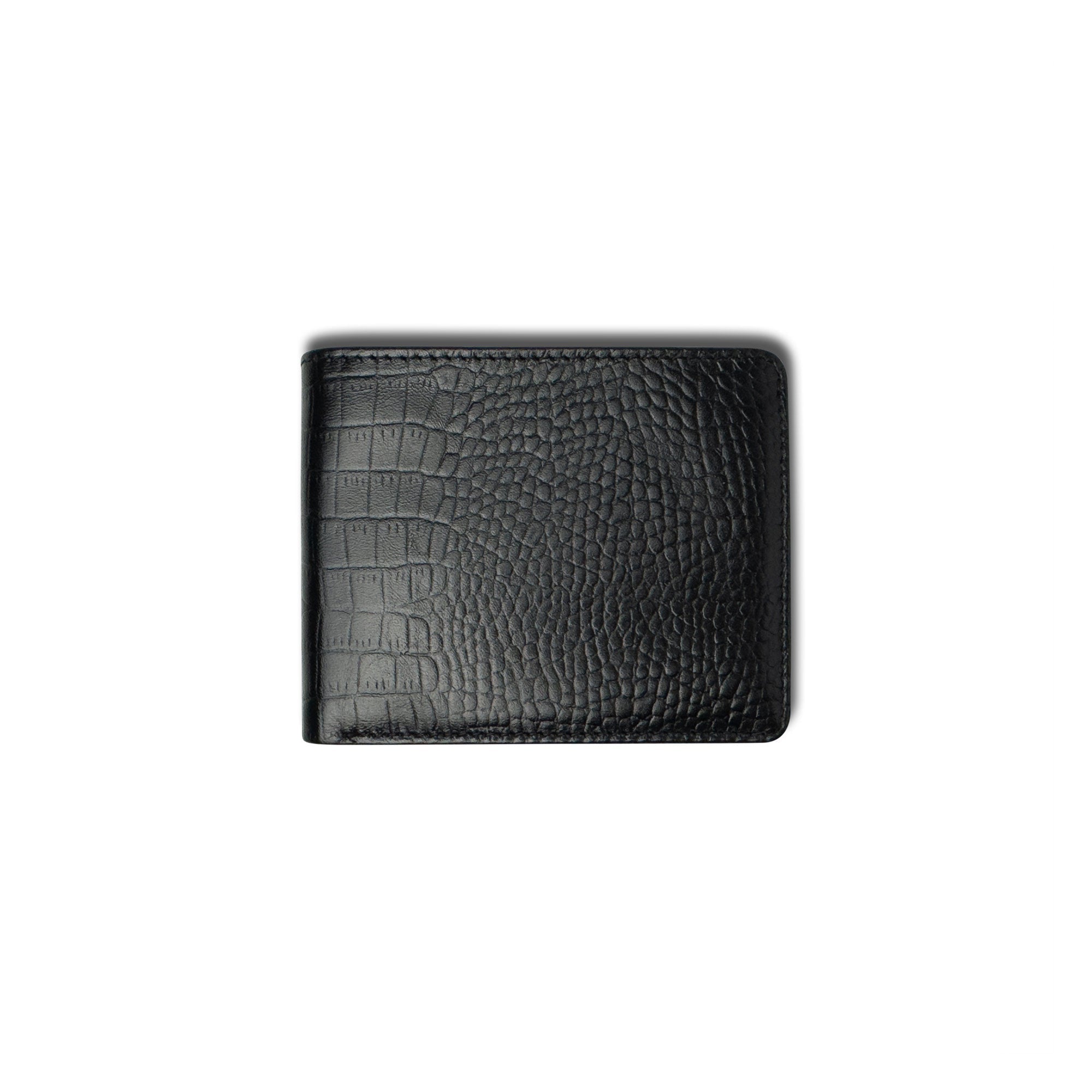 Merit Bi-Fold RFID Wallet in Crocodile-embossed Leather